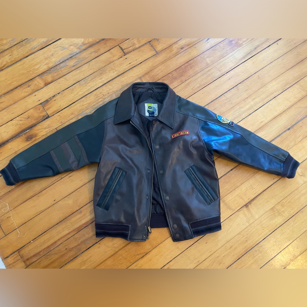 Patched Leather jacket